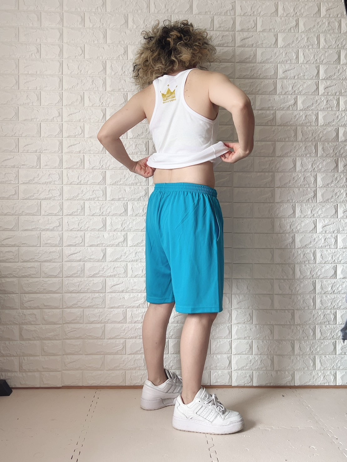 薄手ドライハーフパンツ（ターコイズ）