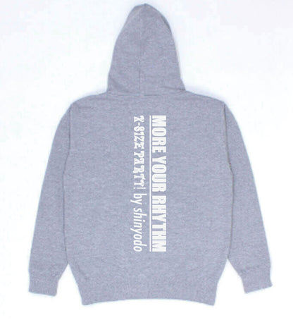 レギュラージップパーカー（グレー×ホワイト）【セットアップ可能】