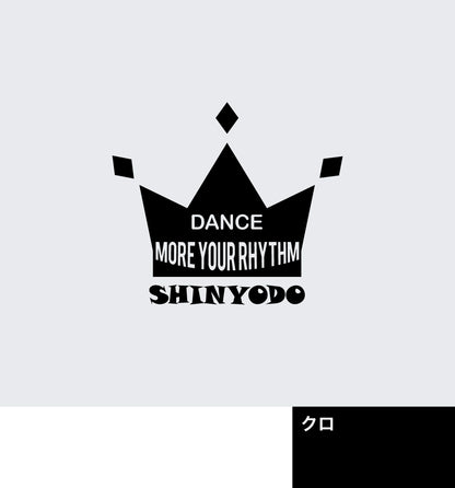 ミニ王冠ラグランTシャツ（ブラック）